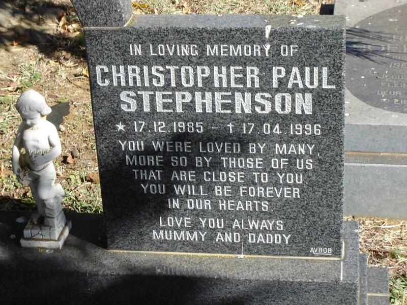STEPHENSON Christopher Paul 1985-1996