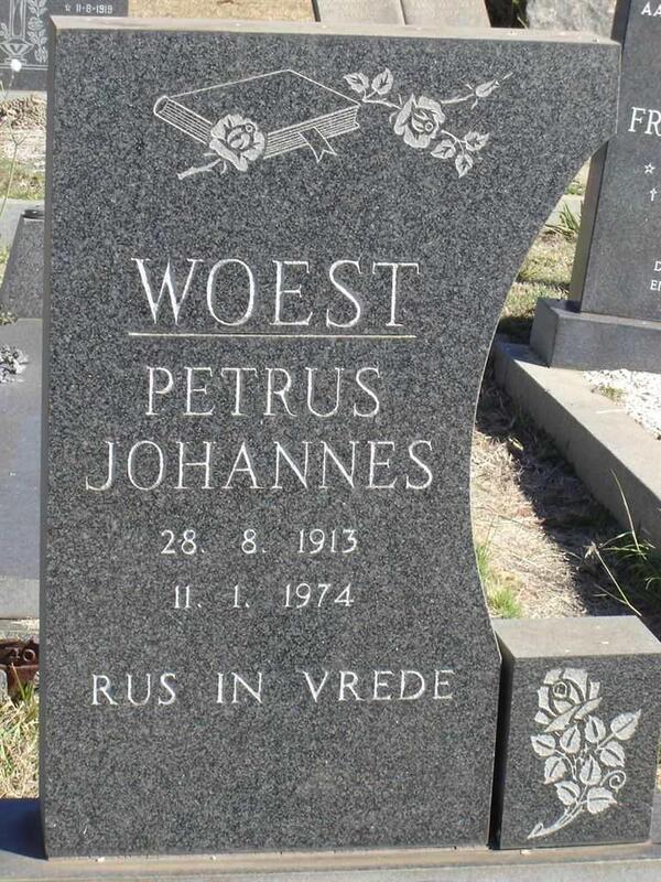 WOEST Petrus Johannes 1913-1974