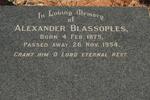 BLASSOPLES Alexander 1875-1954
