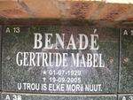BENADE Gertrude Mabel 1929-2005