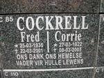 COCKRELL Fred 1936-2001 & Corrie 1922-2005