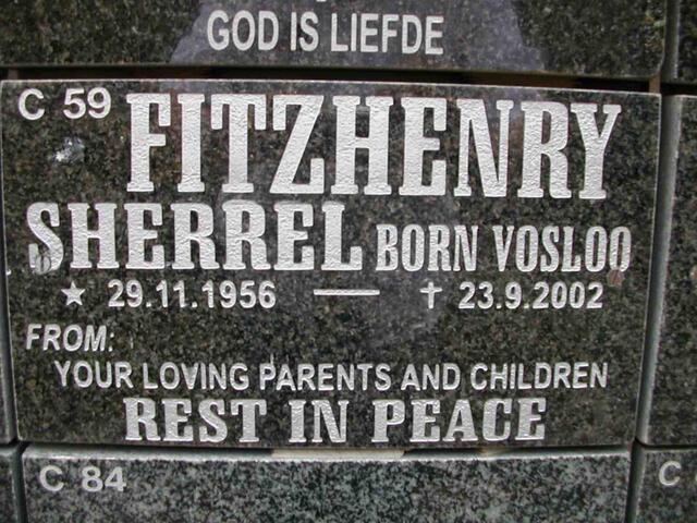 FITZHENRY Sherrel nee VOSLOO 1956-2002