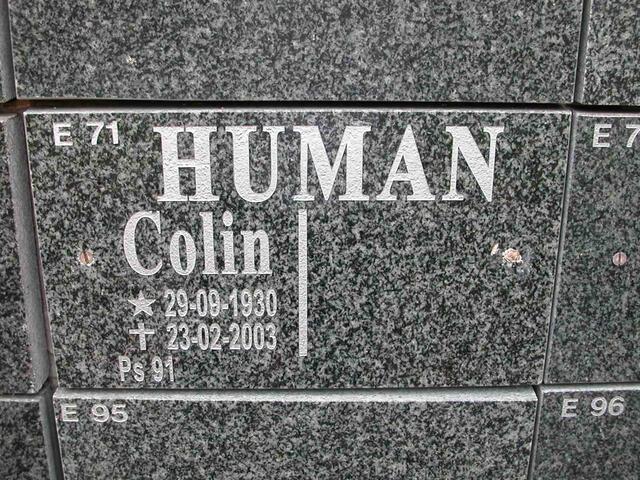 HUMAN Colin 1930-2003