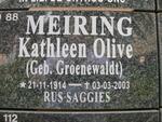 MEIRING Kathleen Olive nee GROENEWALDT 1914-2003