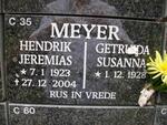MEYER Hendrik Jeremias 1923-2004 & Getruida Susanna 1928-