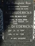 DIEDERICKS A.J.J. 1897-1964 & J.C. 1905-1995