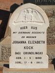 KOCK Johanna Elizabeth nee GRUNDLINGH 1890-1953