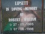 LIPSETT Robert William 1905-1998