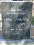 PLESSIS Anna Johanna, du 1890-1972