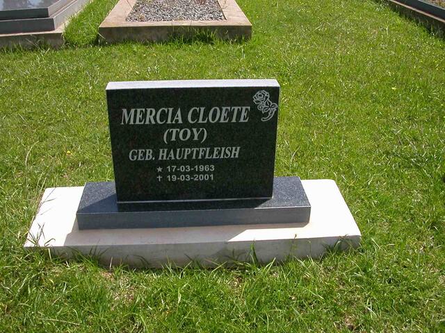 CLOETE Mercia nee  HAUPTFLEISH 1963-2001