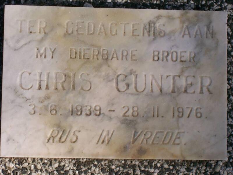 GUNTER Chris 1939-1976