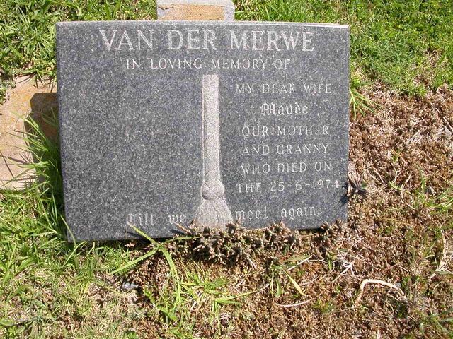 MERWE Maude, van der   -1974