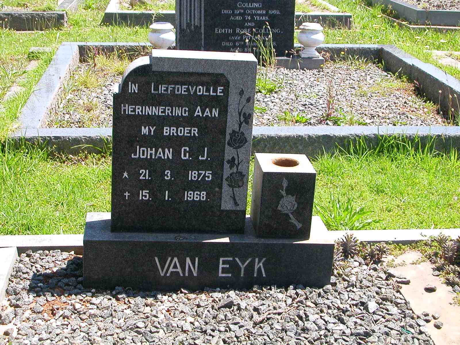 EYK Johan G.J., van 1875-1968