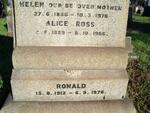 ROSS Alice 1829-1966 :: ? Ronald 1912-1976