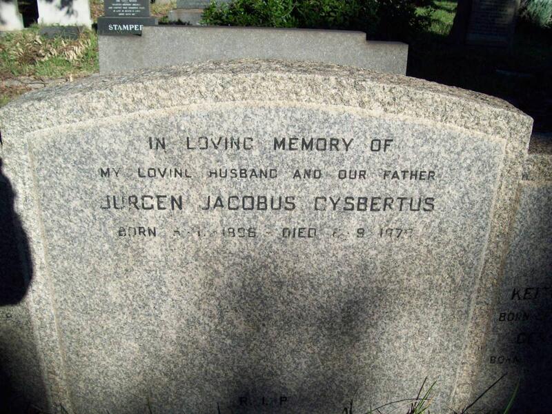 SCHREUDER Jurgen Jacobus Gysbertus 1896-1970