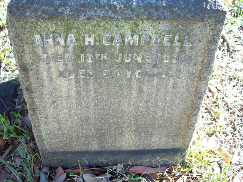CAMPBELL Anna H. -1930