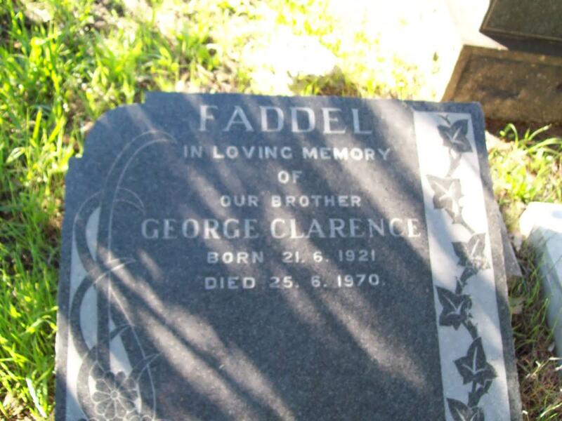 FADDEL George Clarence 1921-1970
