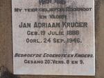 KRUGER Jan Adriaan 1888-1946