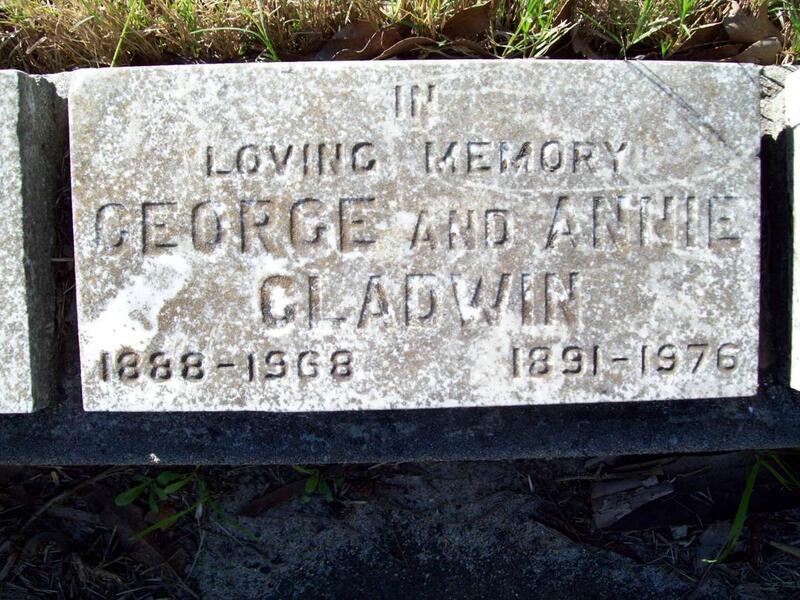 GLADWIN George 1888-1968 & Annie 1891-1976