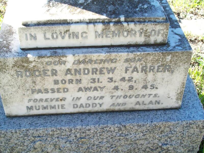 FARRER Roger Andrew 1942-1945