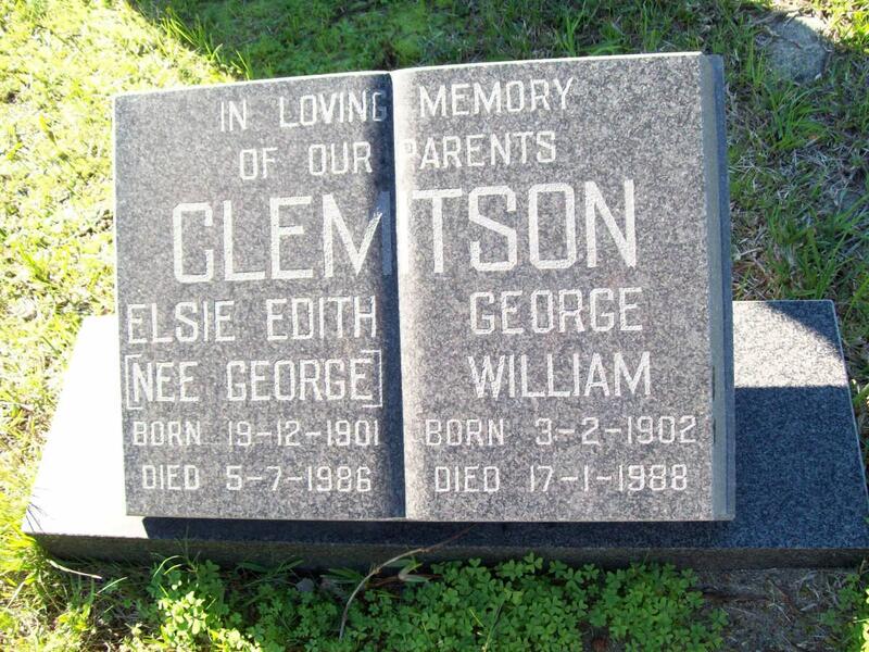 CLEMITSON George William 1902-1988 & Elsie Edith GEORGE 1901-1986