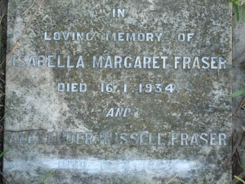 FRASER Alexander Russell -1937 & Isabella Margaret -1934