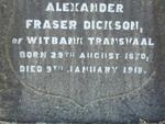 DICKSON Alexander Fraser 1870-1918