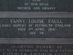 FAULL Fanny Louise nee ROPER -1941