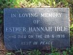 IBLE Esther Hannah -1978