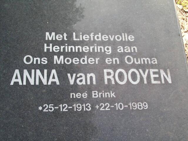 ROOYEN Anna, van nee BRINK 1913-1989