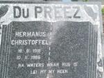 PREEZ Hermanus Christoffel, du 1918-1985