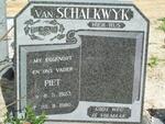 SCHALKWYK Piet, van 1923-1980