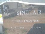 SINCLAIR Theunis Frederick 1923-1981