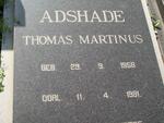 ADSHADE Thomas Martinus 1958-1981