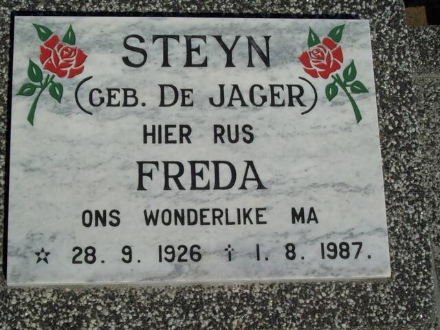 STEYN Freda nee DE JAGER 1926-1987