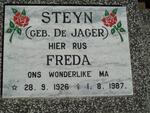 STEYN Freda nee DE JAGER 1926-1987