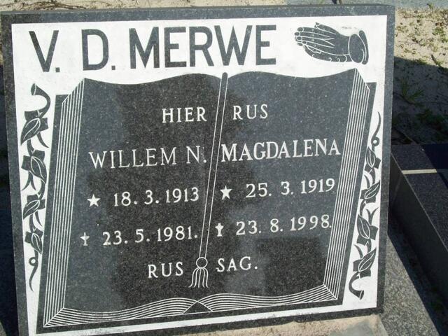 MERWE Willem N., v.d. 1913-1981 & Magdalena 1919-1998