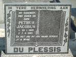 PLESSIS Petrus Jacobus, du 1930-1987