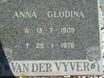 VYVER Anna Glodina, van der 1909-1978