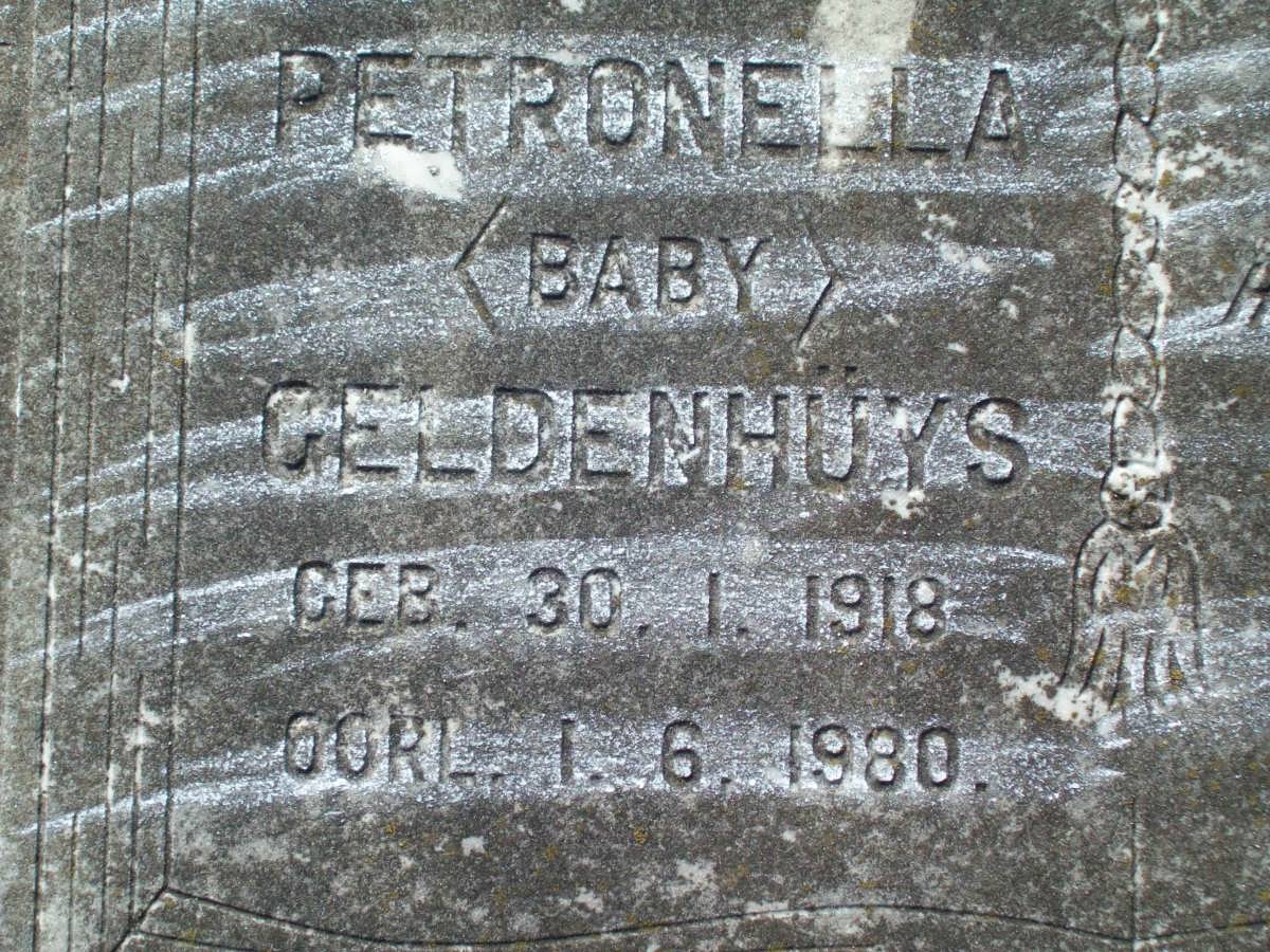 GELDENHUIS Petronella 1918-1980