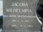 POOL Jacoba Wilhelmina nee JANSE VAN RENSBURG 1914-1977