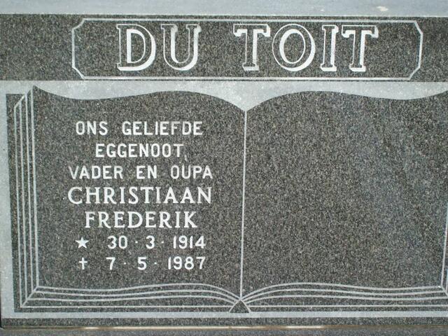 TOIT Christiaan Frederik, du 1914-1987