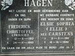 HAGEN Frederick Christoffel 1913-1993 & Elsie Sophia CARSTENS 1911-1986