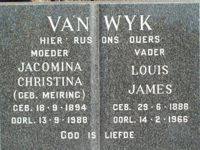 WYK Louis James, van 1888-1966 & Jacomina Christina MEIRING 1894-1988