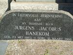 HANEKOM Jurgens Jacobus 1923-1966