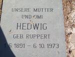WIEGMANN Hedwig nee RUPPERT 1891-1973