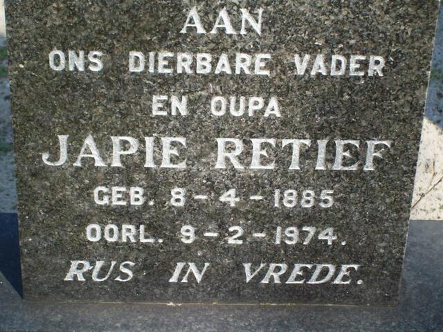 RETIEF Japie 1885-1974