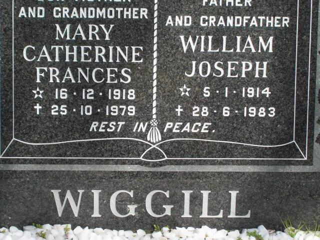 WIGGILL William Joseph 1914-1983 & Mary Catherine Frances 1918-1979