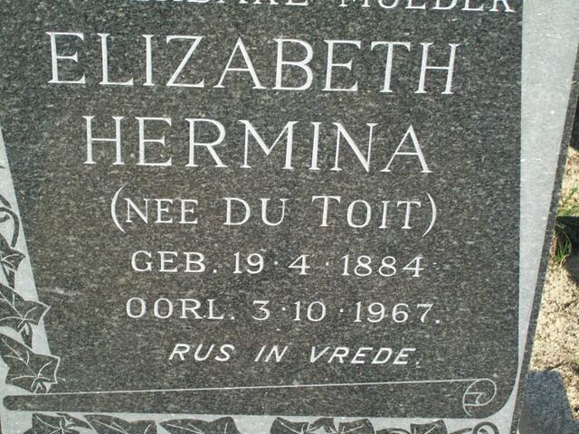 HEYNS Elizabeth Hermina nee DU TOIT 1884-1967