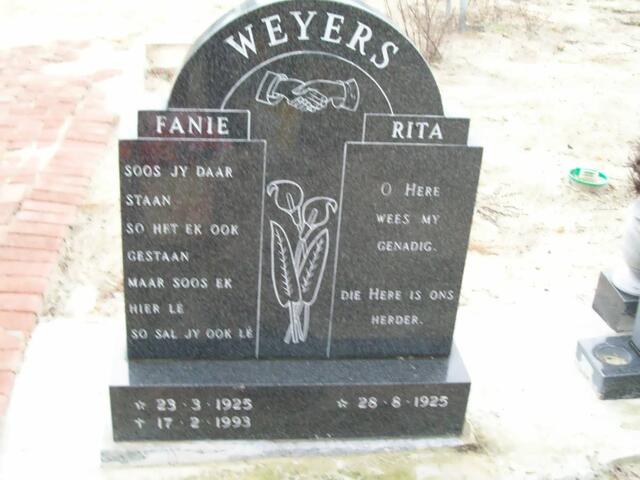 WEYERS Fanie 1925-1993 & Rita 1925-